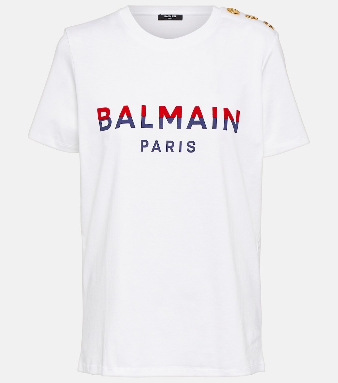 

Футболка из хлопкового джерси с логотипом BALMAIN, розовый