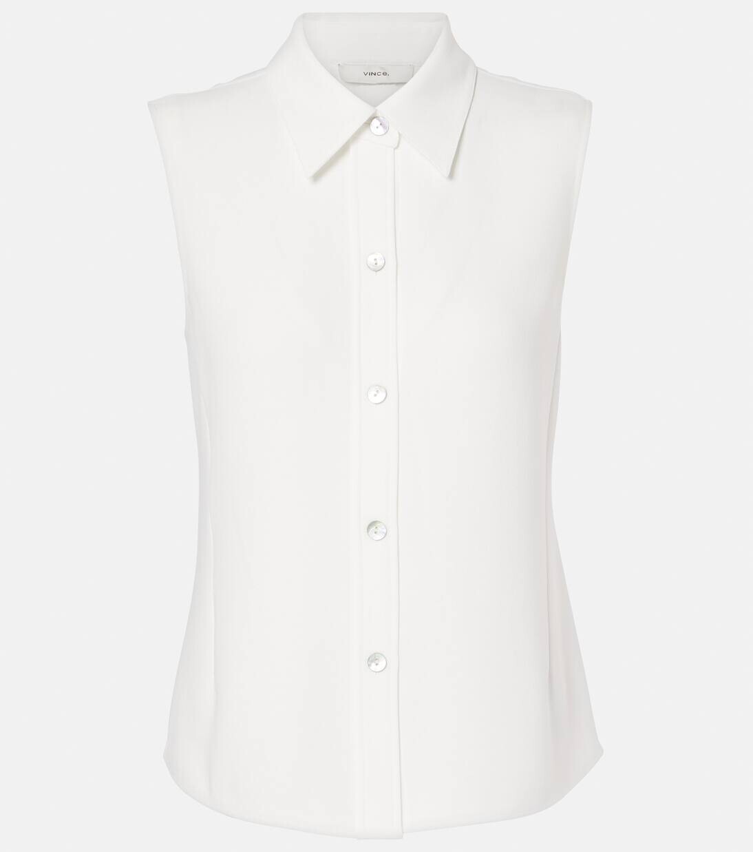 

Креповый жилет Vince, цвет off white