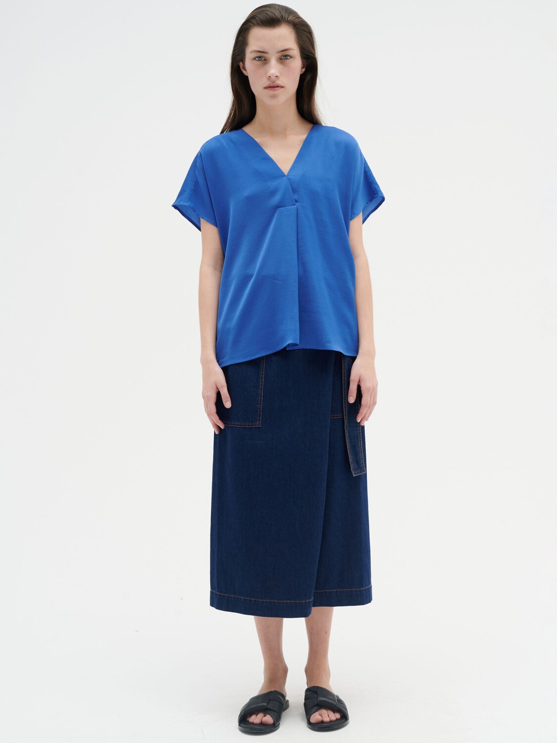 

Блузка с короткими рукавами InWear Rinda, синяя