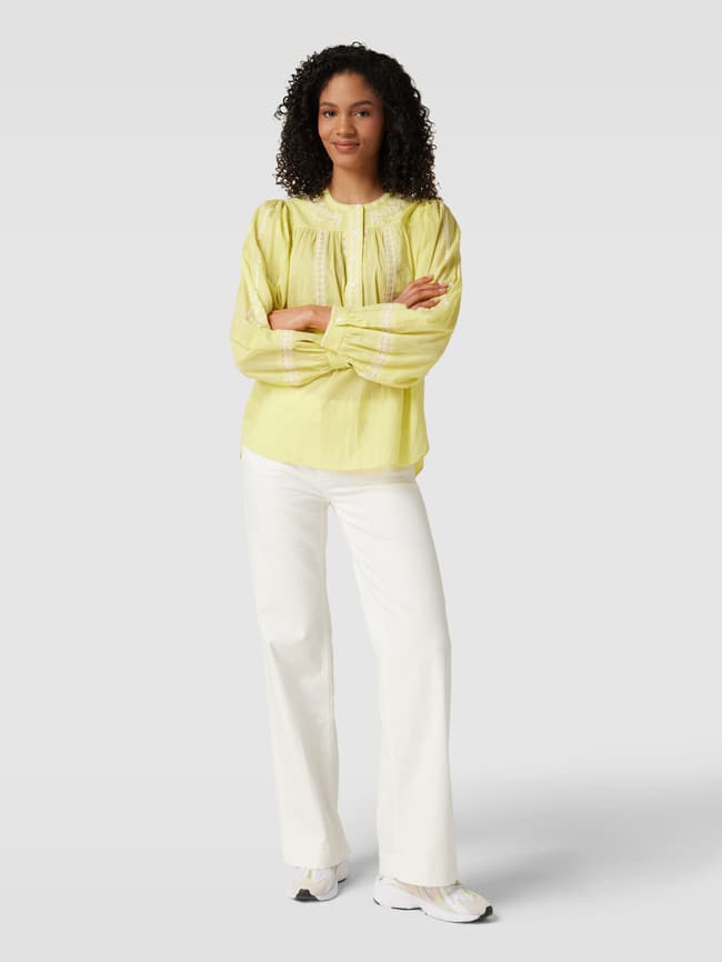 Блузка-рубашка со структурированным узором Zadig & Voltaire, светло-желтый