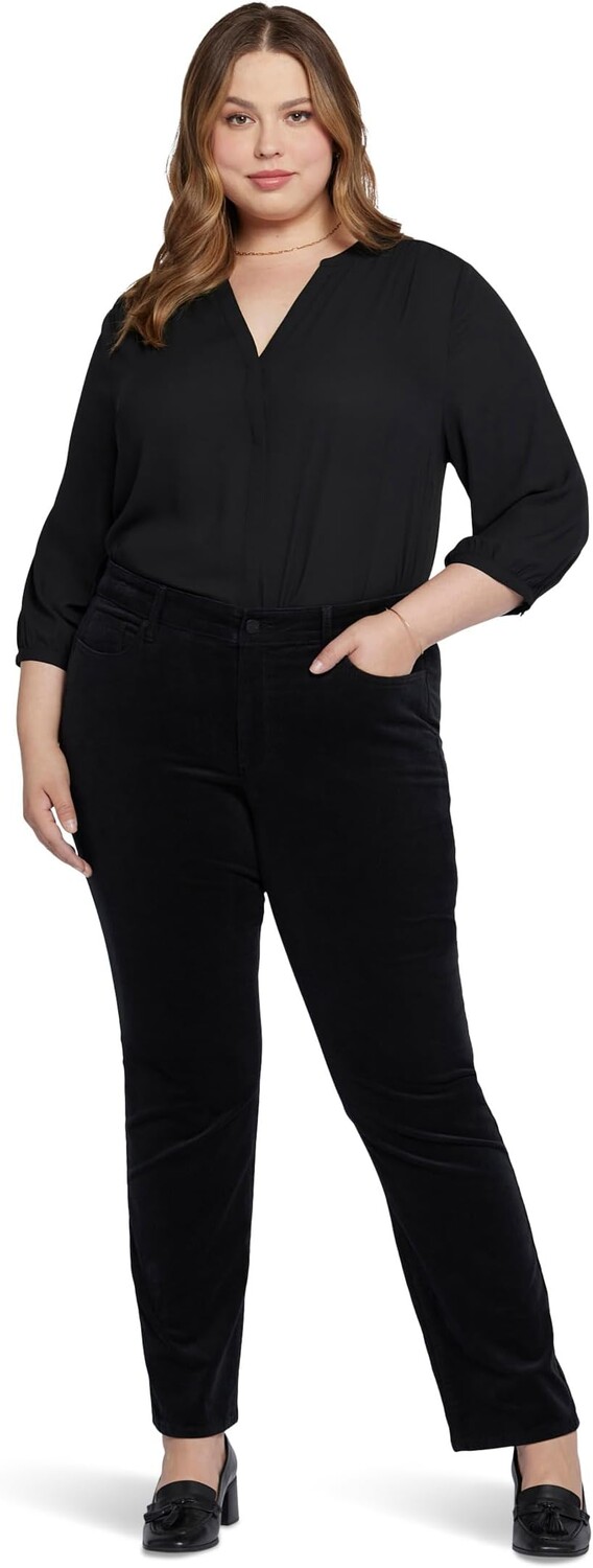 Брюки Plus Size Marilyn Straight NYDJ, черный