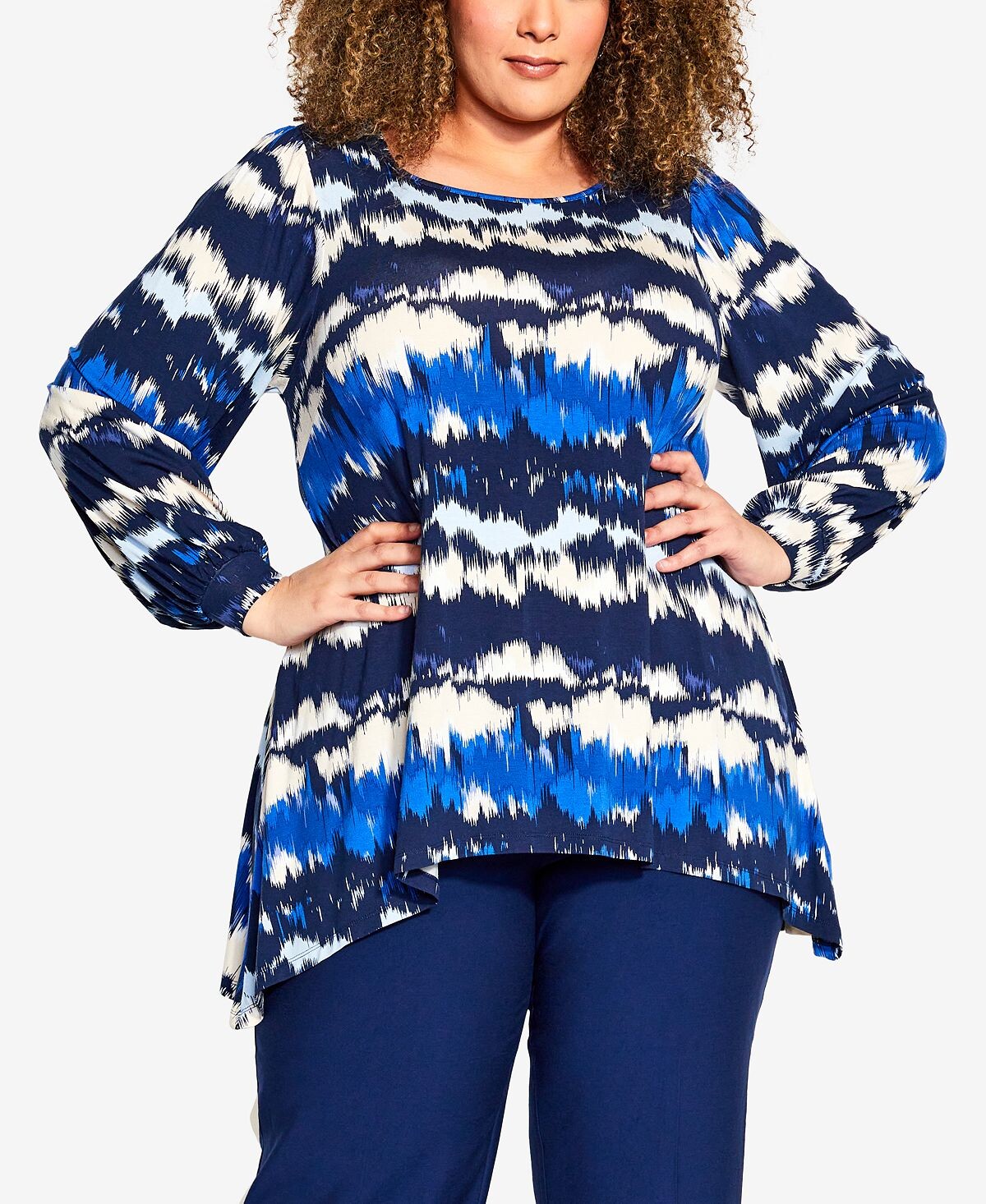 

Топ-туника больших размеров Noelle Tie Dye Avenue