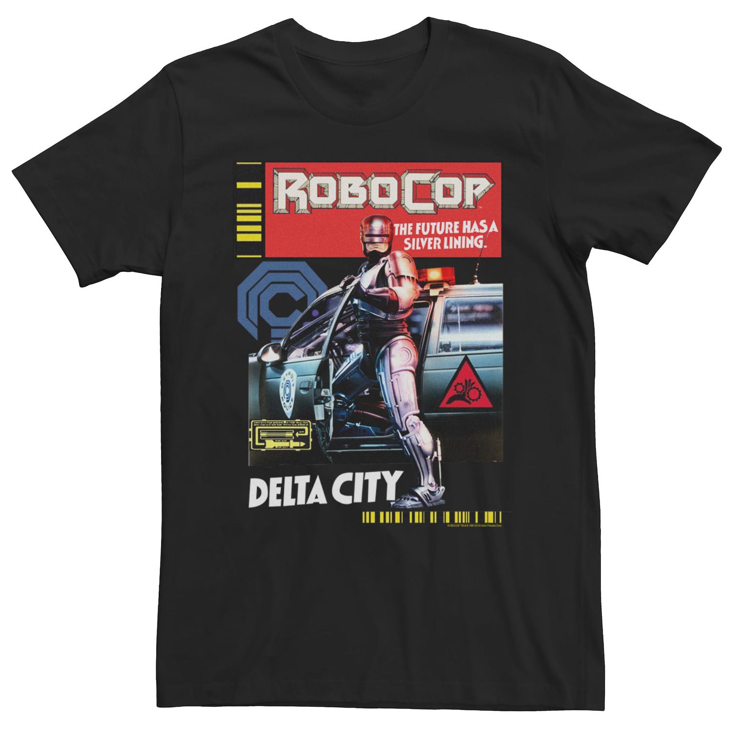Мужская полноцветная футболка с плакатом Robocop Delta City Police Licensed Character фигурка reaction figure robocop – robocop damaged 9 5 см