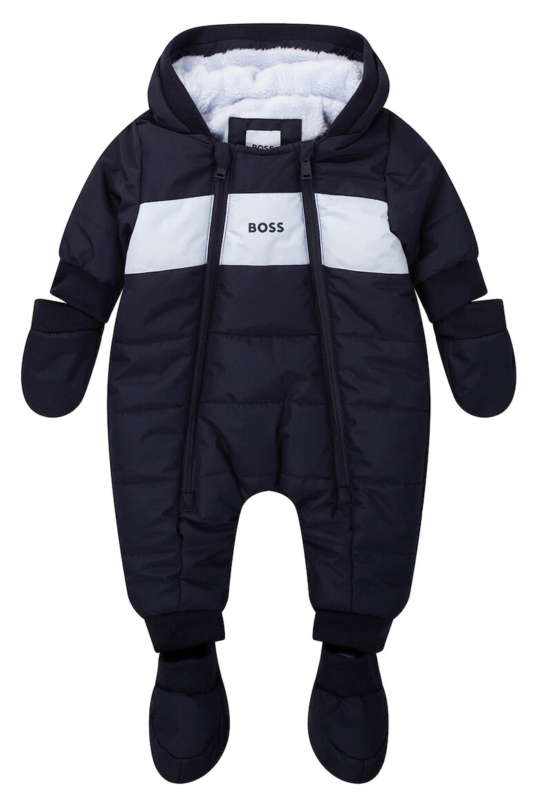 

Водонепроницаемый стеганый зимний комбинезон с капюшоном Boss Kidswear, черный