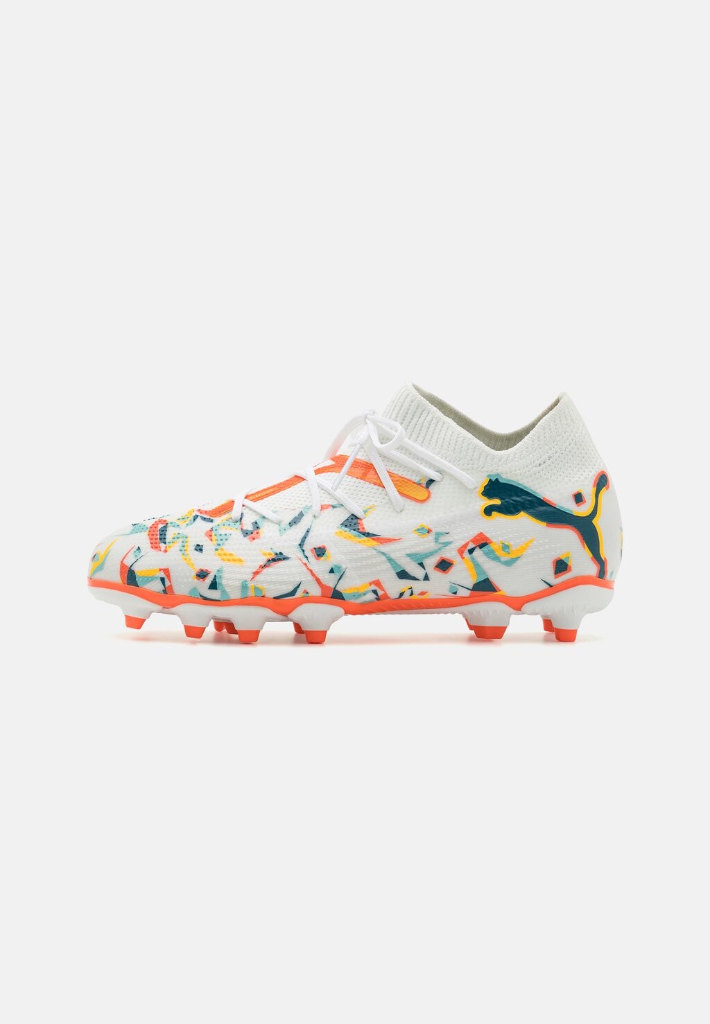 

Футбольные бутсы Cam FUTURE 7 MATCH CREATIVITY FG/AG JR UNISEX Puma, цвет white/ocean tropic/turquoise surf/hot heat/sun stream