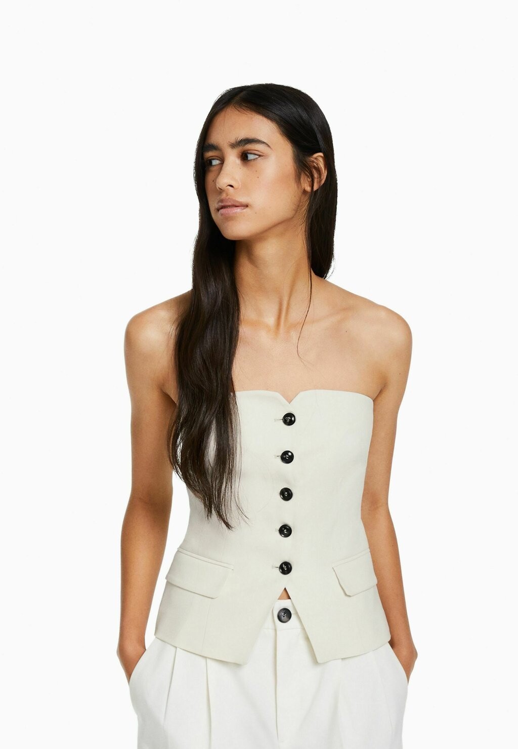 

Топ Bershka, бежевый