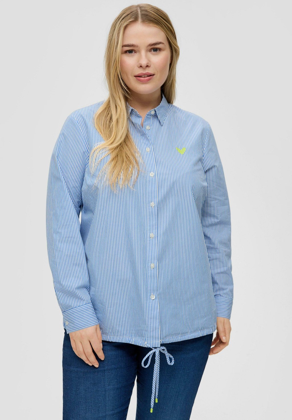 Блузка-рубашка MIT TUNNELZUG IM SAUM s.Oliver, цвет royalblau