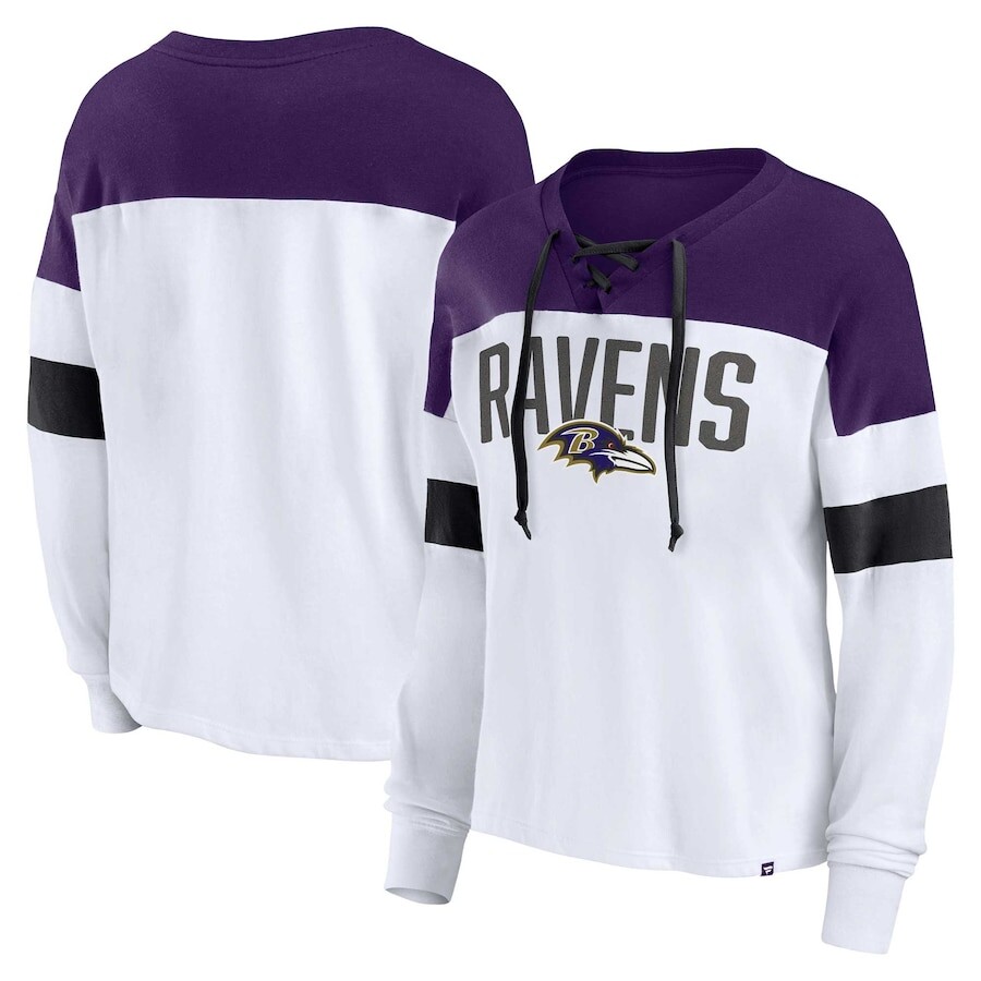 

Футболка с длинным рукавом Fanatics Branded Baltimore Ravens, белый