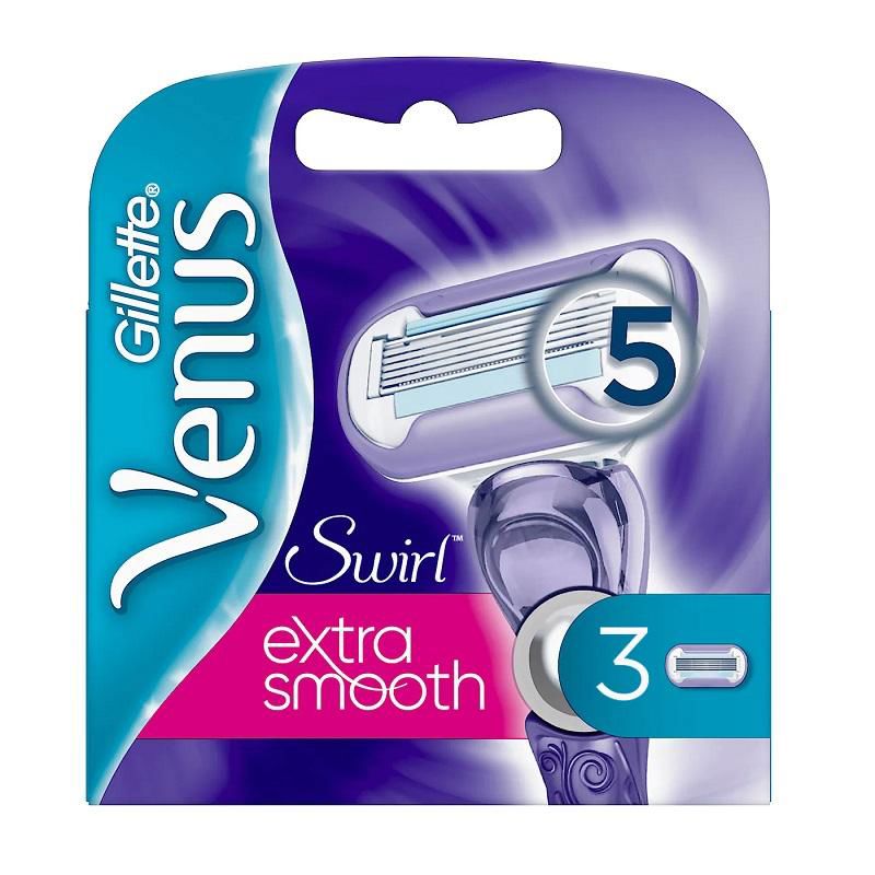 Лезвия бритвы Venus swirl extra smooth cuchillas para afeitar Gillette, 3 шт