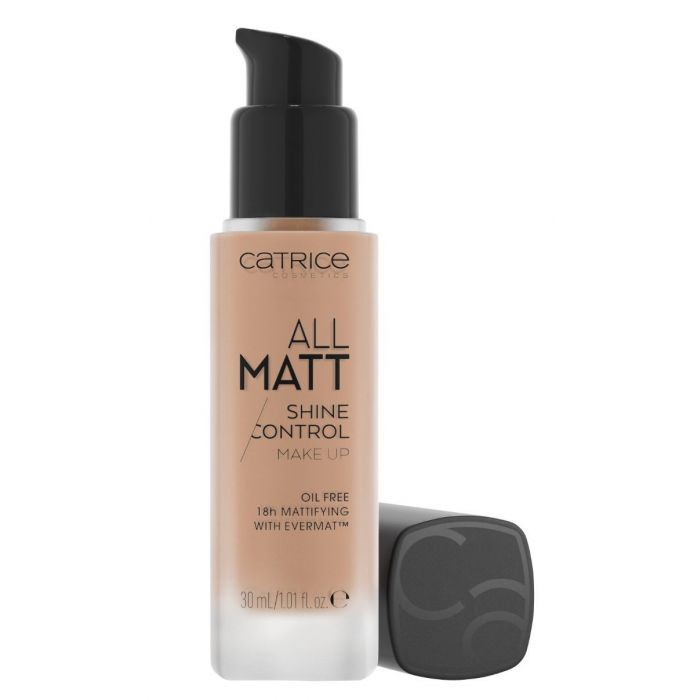 Тональная основа Base de maquillaje All Matt Shine Control Catrice, 033 C Cool Almond матирующее средство для чувствительной смешанной или жирной кожи sebium mat control shine control moisturizer