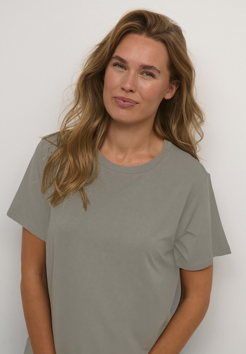 

Базовая футболка RIDA O-NECK Kaffe, хаки