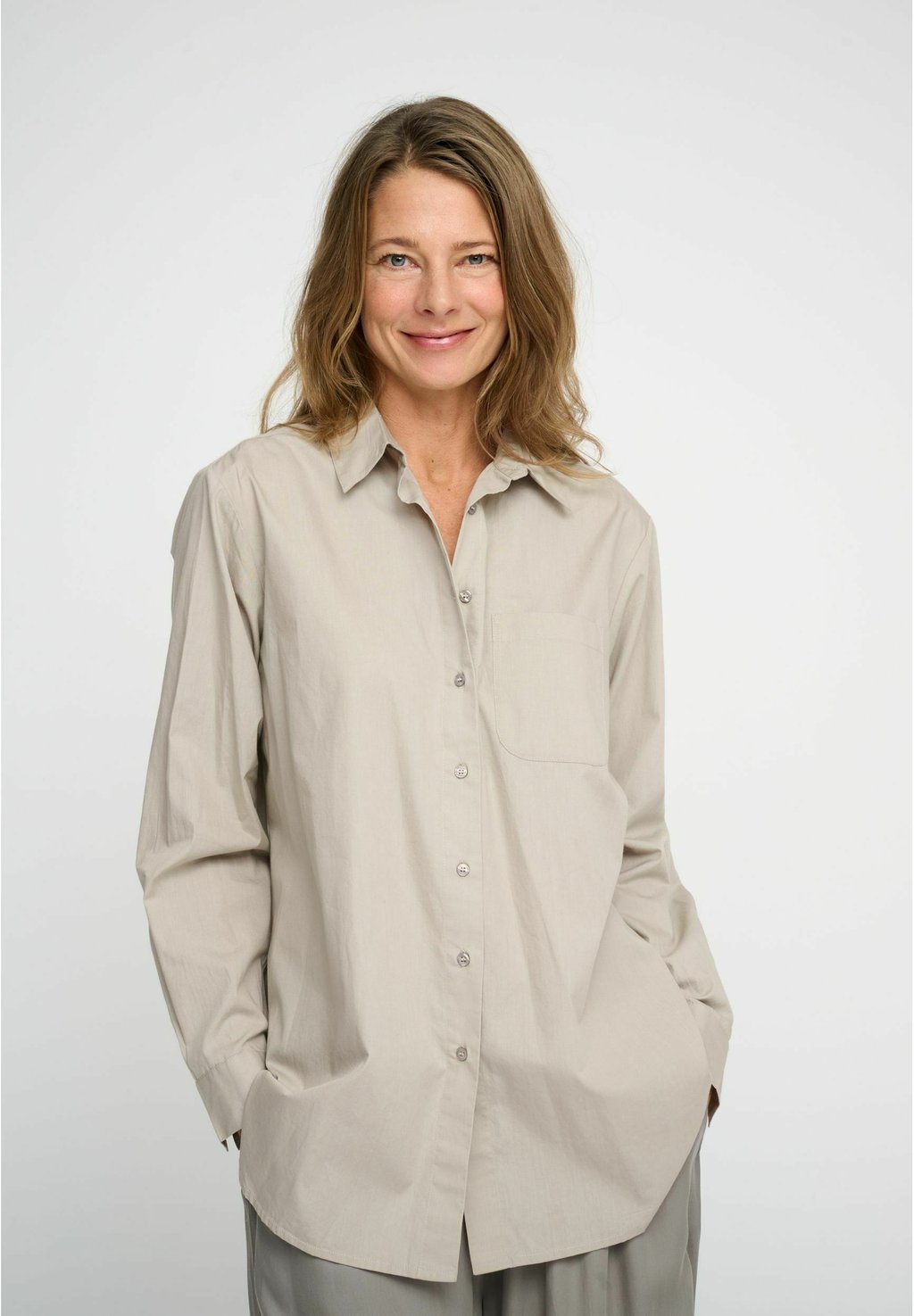 Блузка-рубашка GAIA moshi moshi mind, цвет willow gray