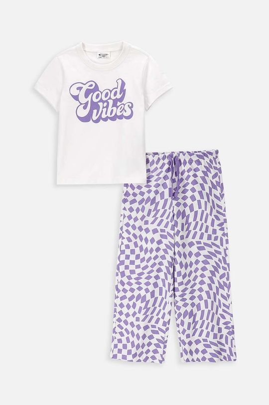 Coccodrillo Детская хлопковая пижама, фиолетовый детская хлопковая пижама coccodrillo x looney tunes фиолетовый