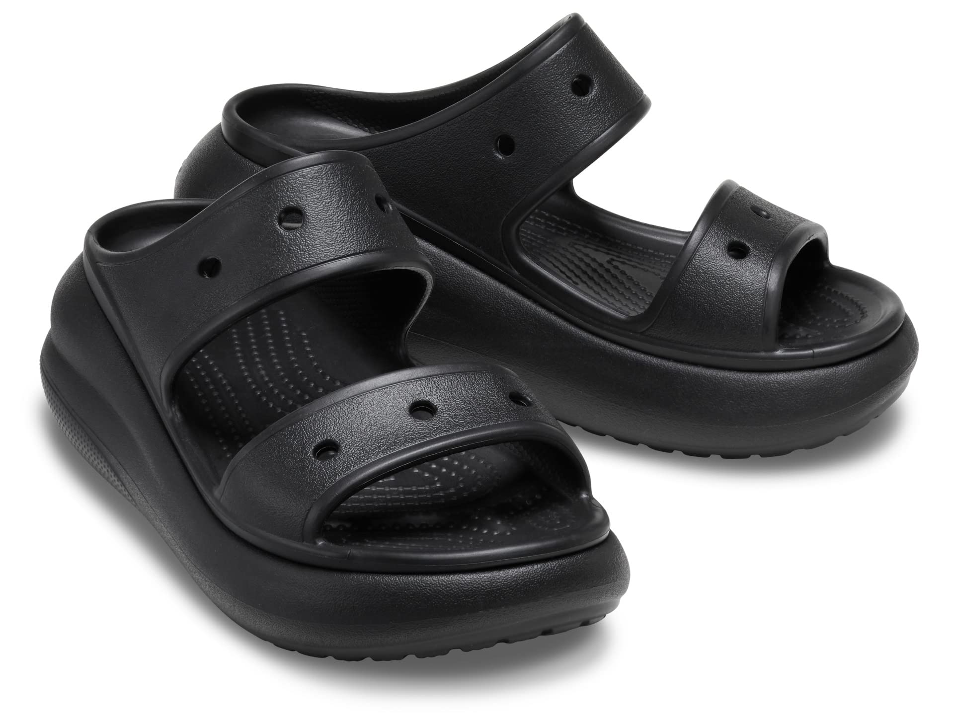 цена Туфли на каблуке Crocs Classic Crush Sandal, черный