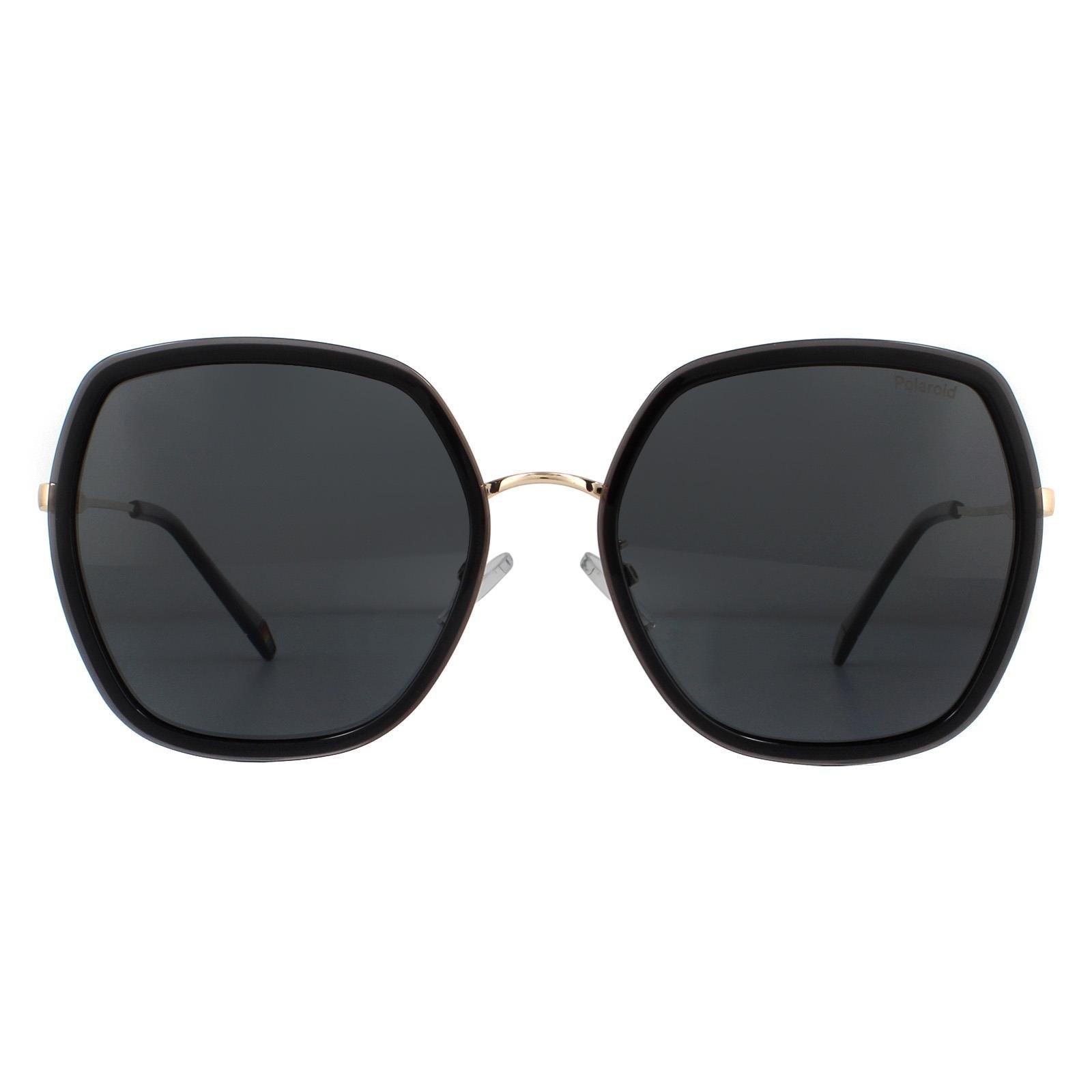 цена Квадратные серые золотисто-серые поляризованные солнцезащитные очки Polaroid, серый