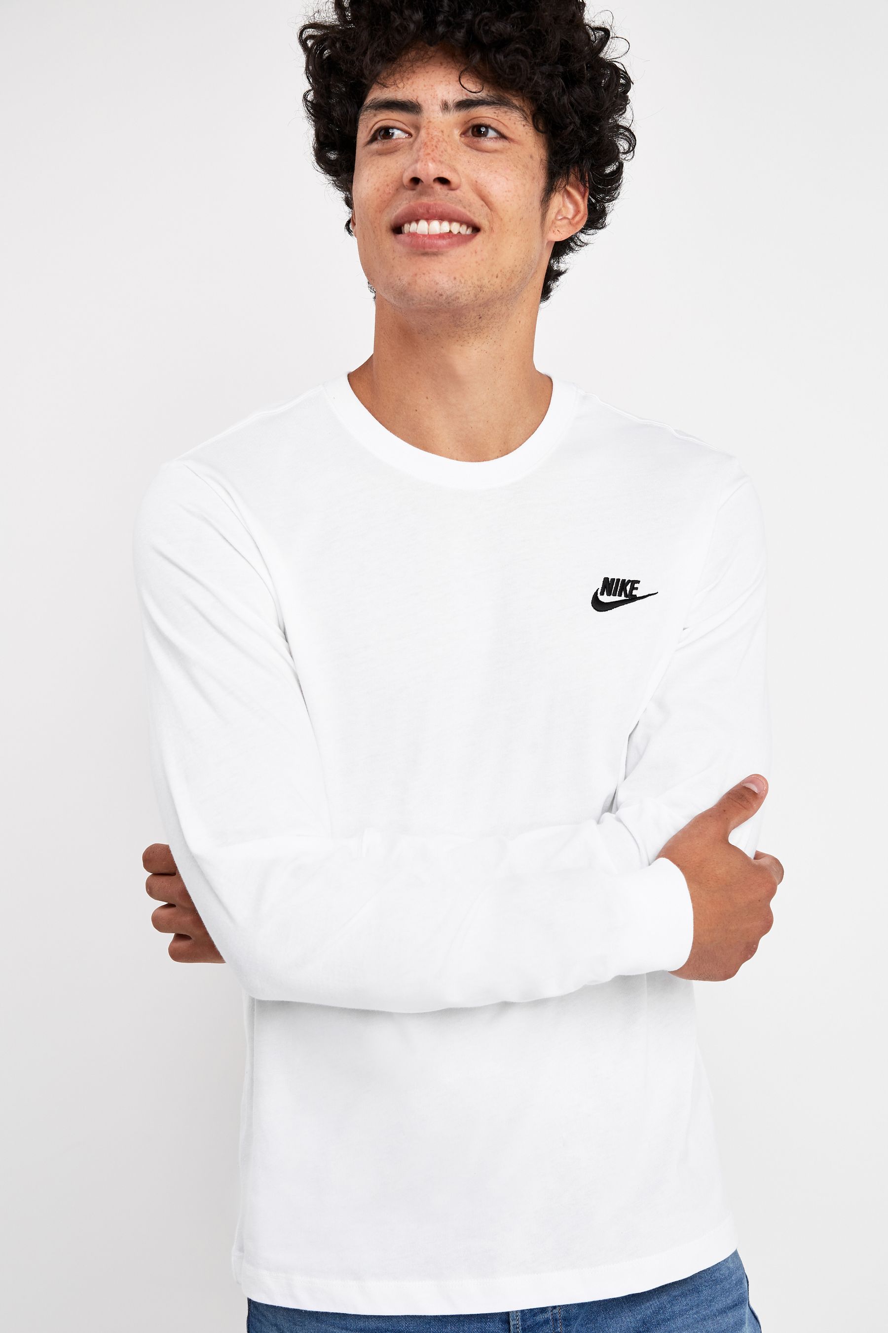 цена Клубная футболка с длинными рукавами Nike, белый