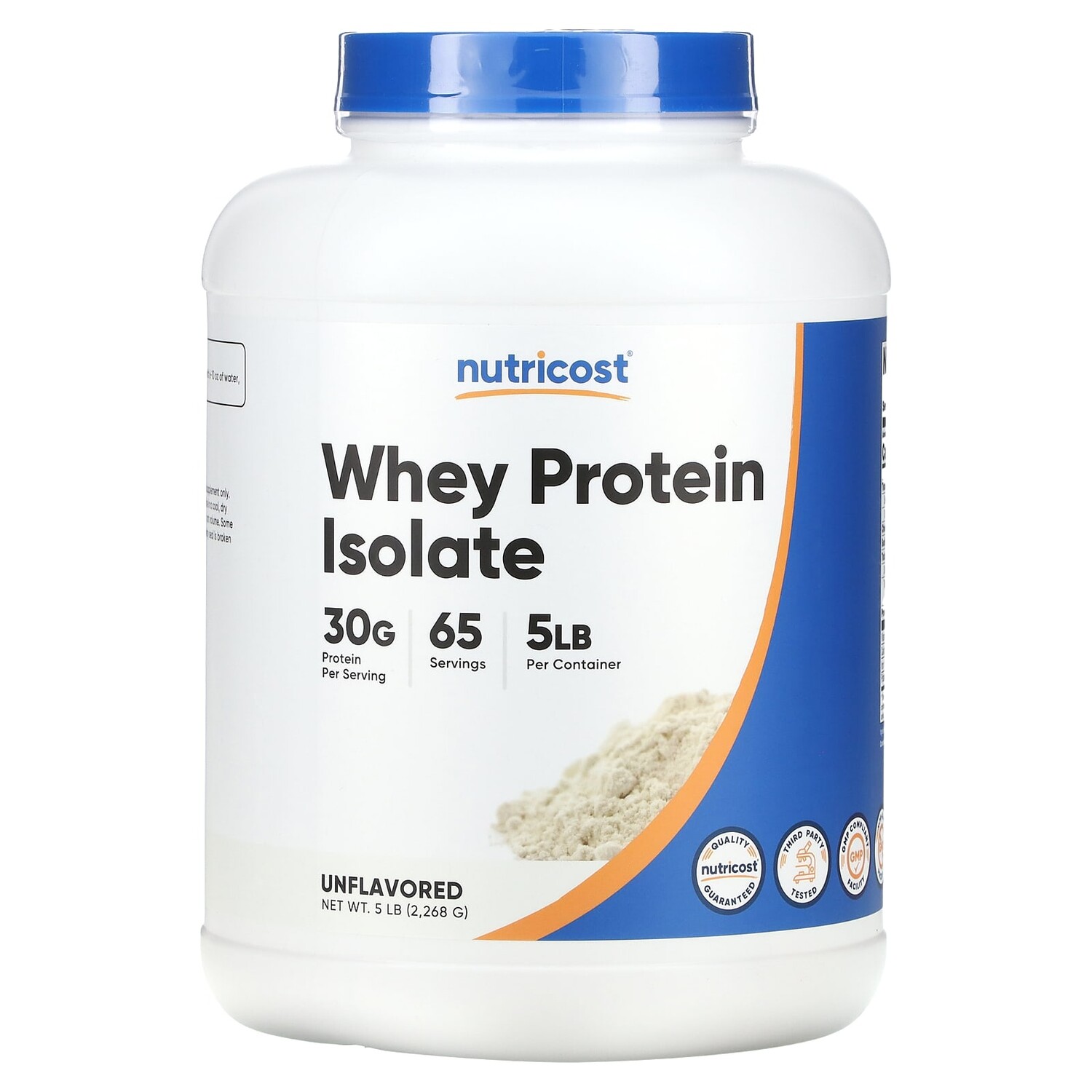 

Изолят сывороточного протеина, без добавок, 2268 г (5 фунтов), Nutricost