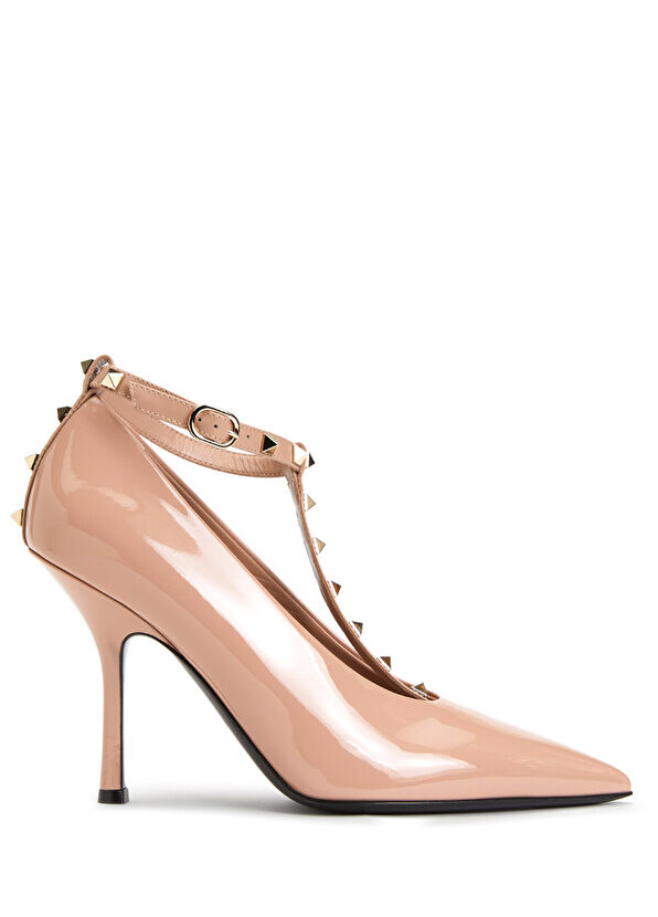 

Кожаные туфли на каблуке rockstud телесного цвета Valentino Garavani