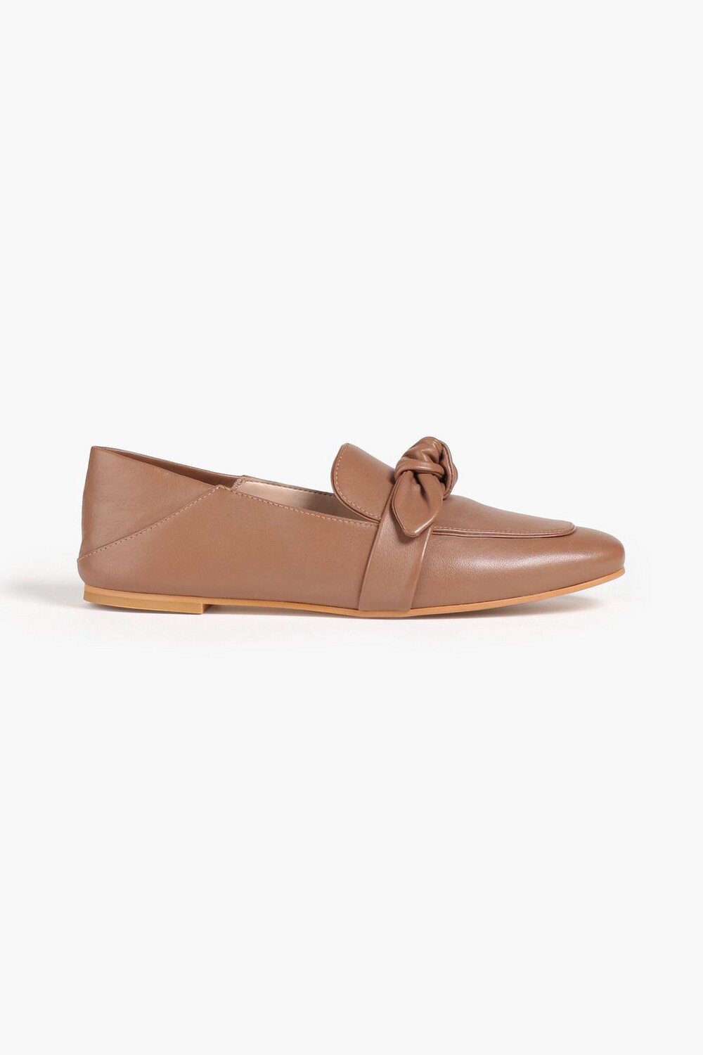 

Кожаные лоферы на складном каблуке с завязками-бандо STUART WEITZMAN, коричневый