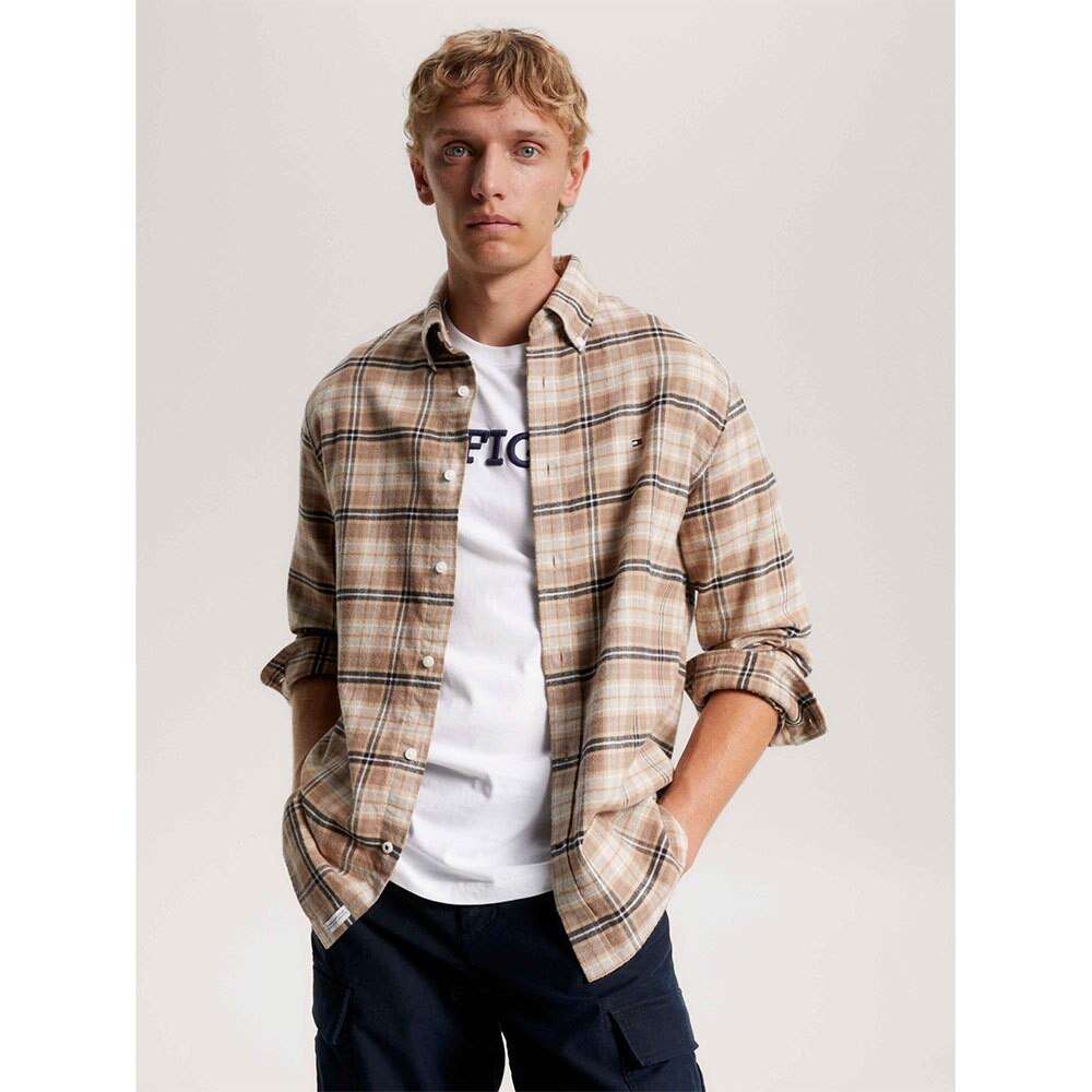 

Рубашка Tommy Hilfiger Brushed Tartan Small, коричневый