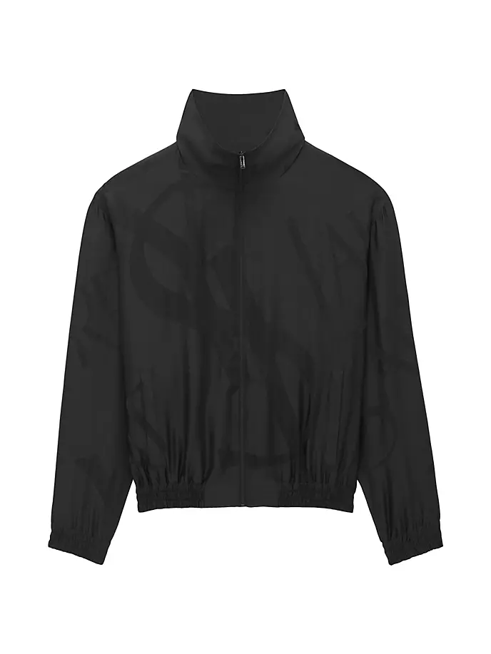 

Куртка Teddy из объемного шелкового твила Cassandre Saint Laurent, черный