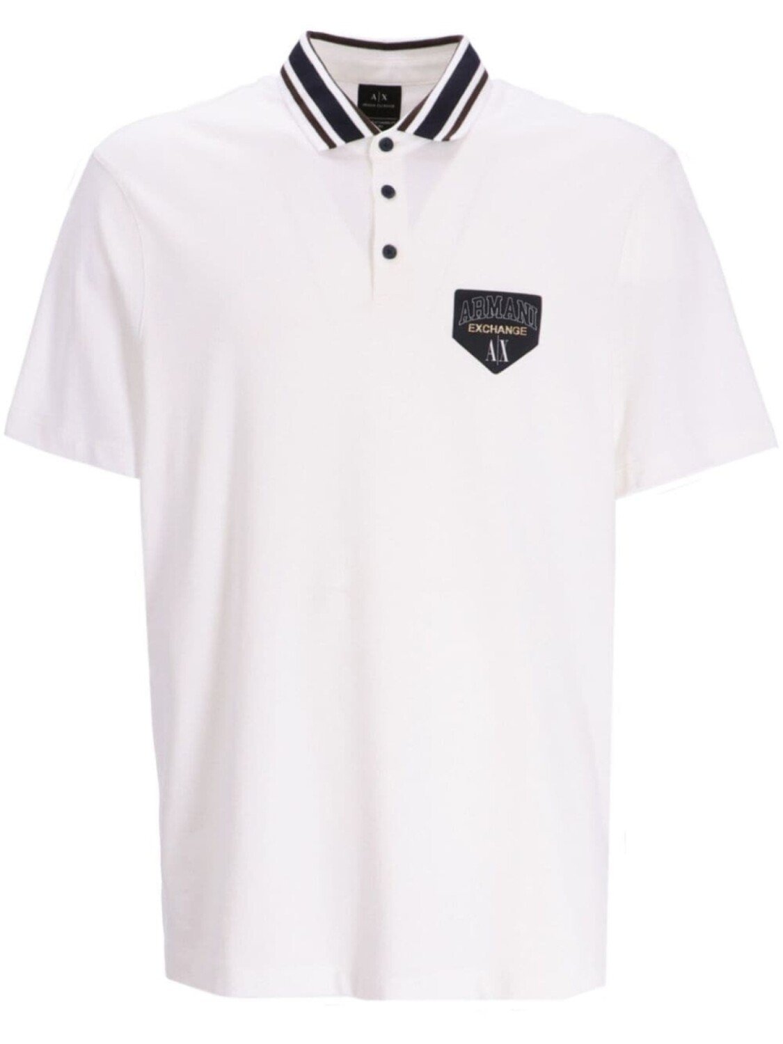 

Armani Exchange рубашка поло с логотипом, белый