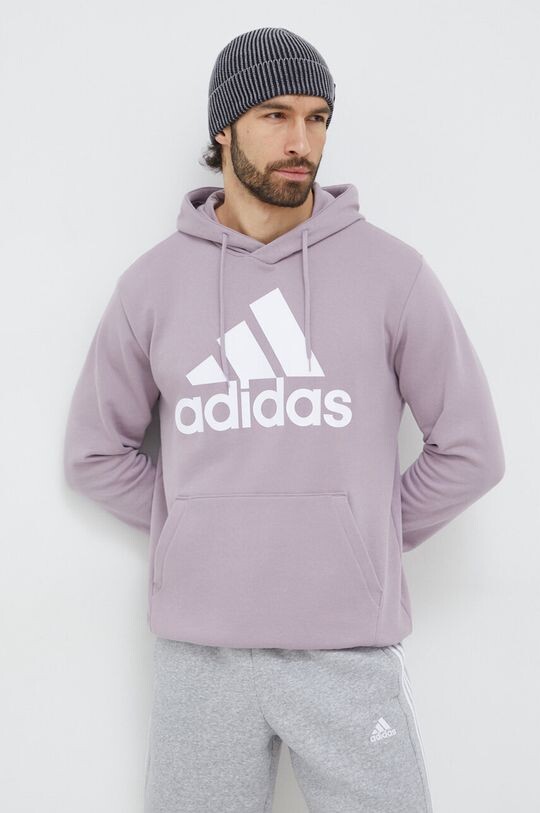 

Хлопковая толстовка adidas, фиолетовый