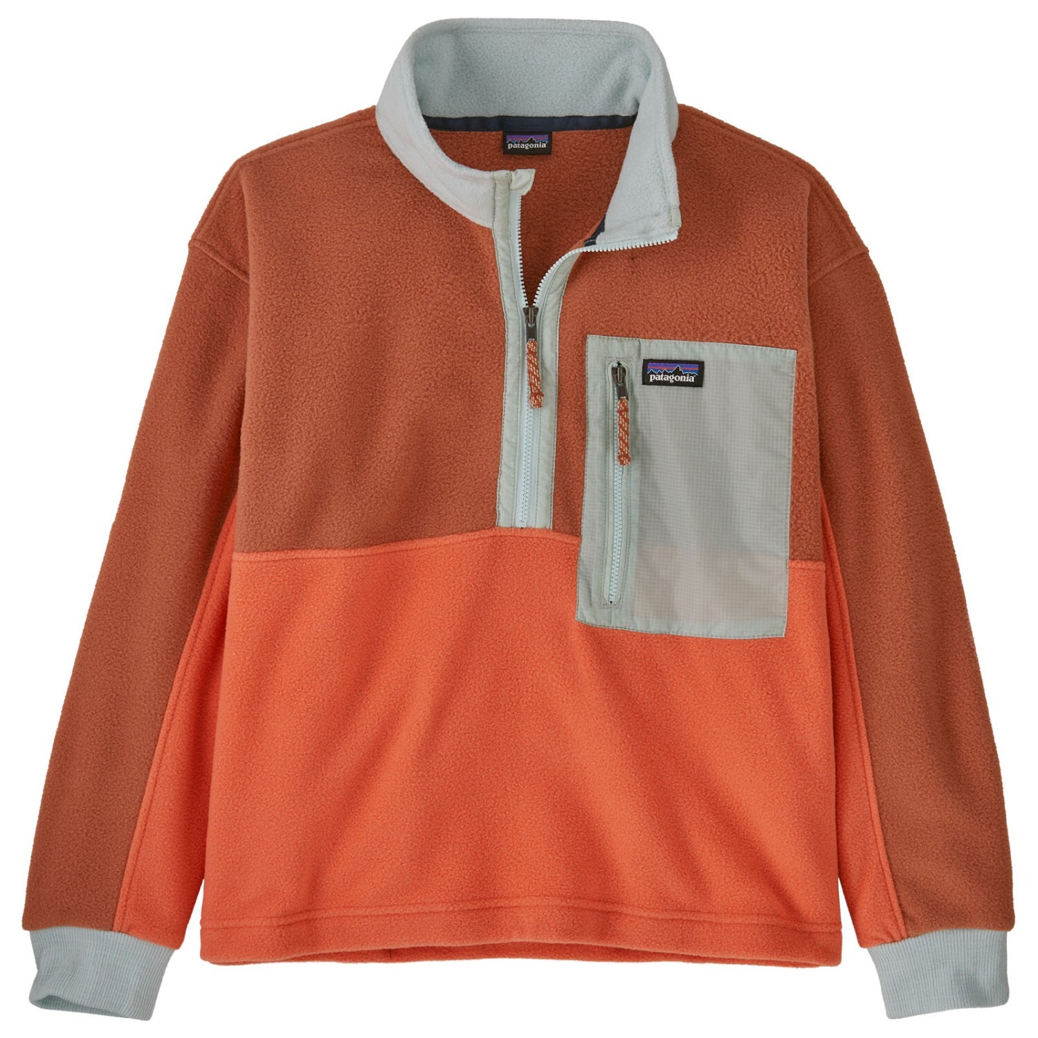 

Флисовый свитер Patagonia Kid's Microdini 1/2 Zip P/O, цвет Coho Coral