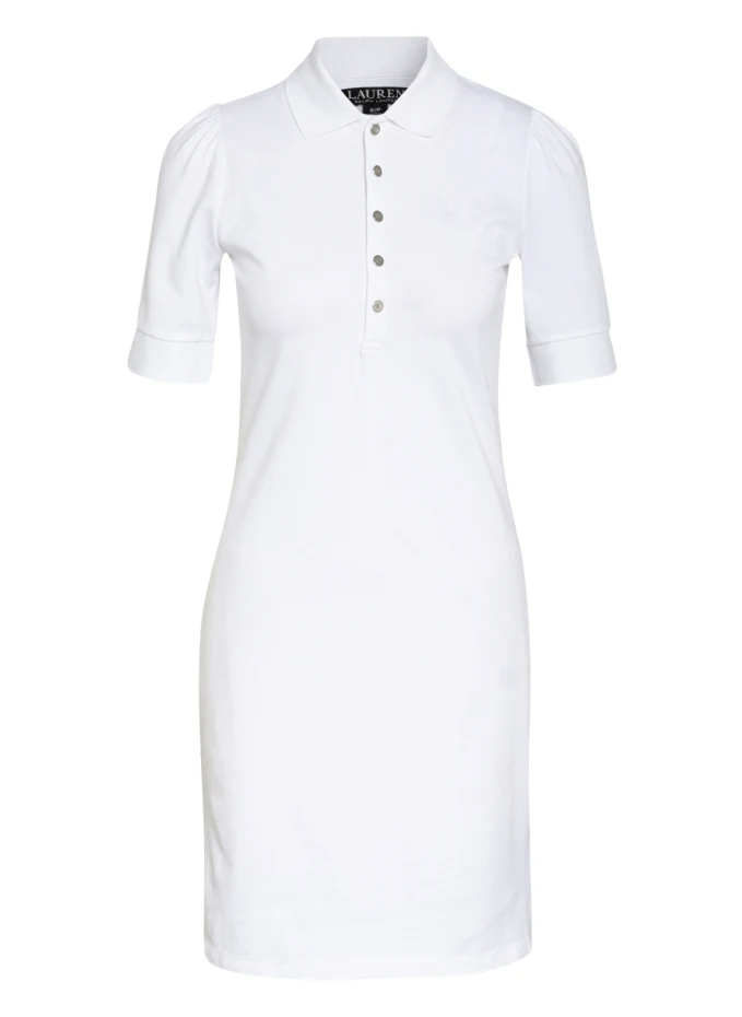 Платье-поло из пике Lauren Ralph Lauren, белый футболка ralph lauren хлопок однотонная 3 шт размер s черный