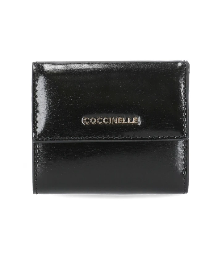 

Кожаная сумка с отделениями Coccinelle, черный
