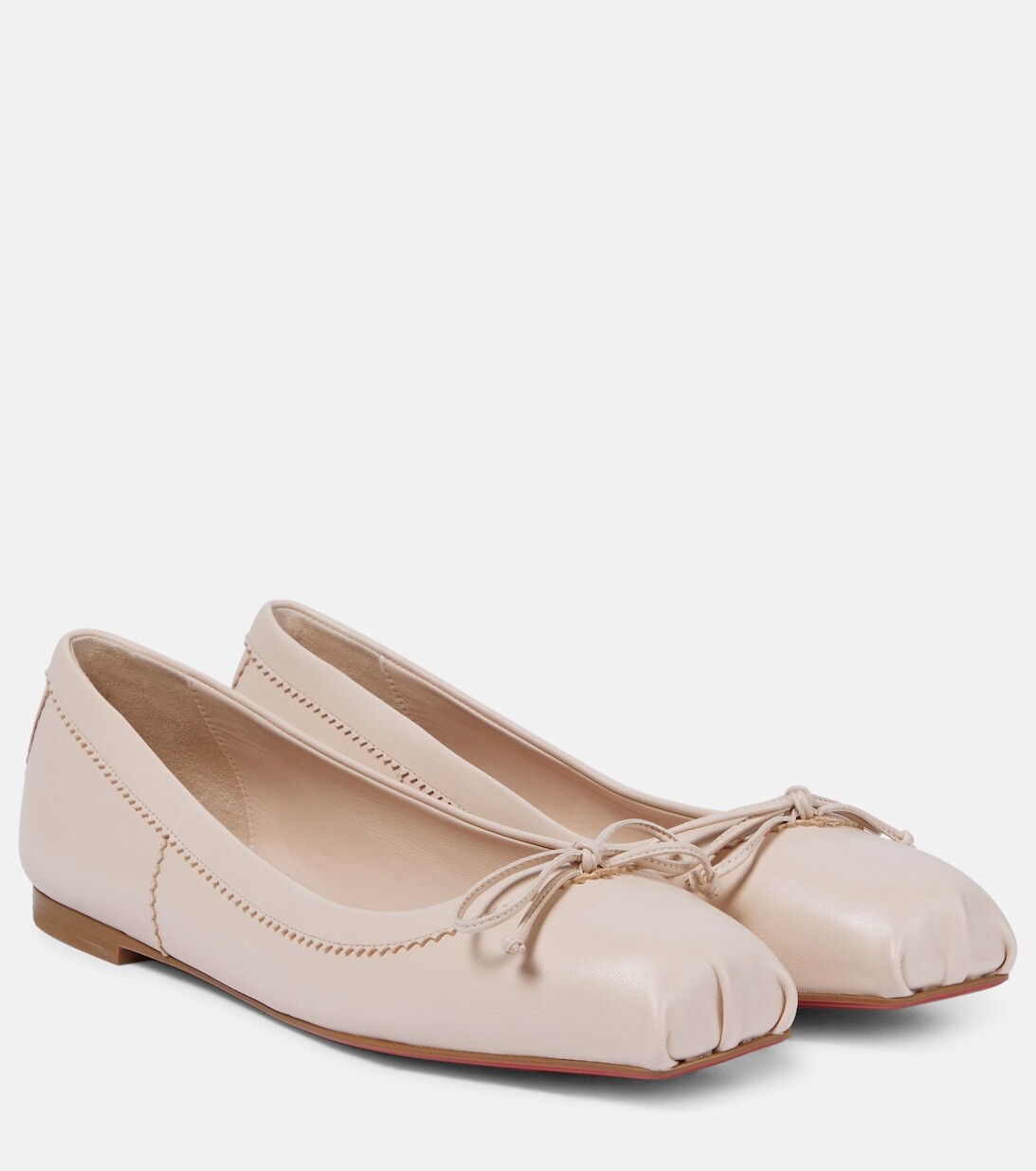 

Кожаные балетки Mamadrague Christian Louboutin, бежевый