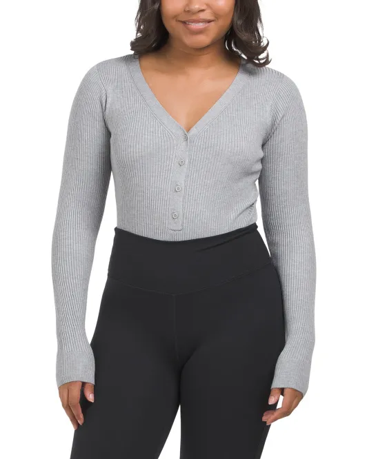 

Свитер-вязаное боди Henley Dkny Sport, серый