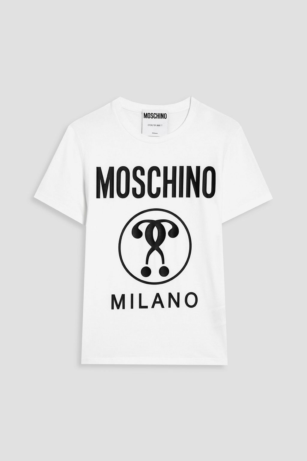 

Футболка из хлопкового джерси с принтом MOSCHINO, белый