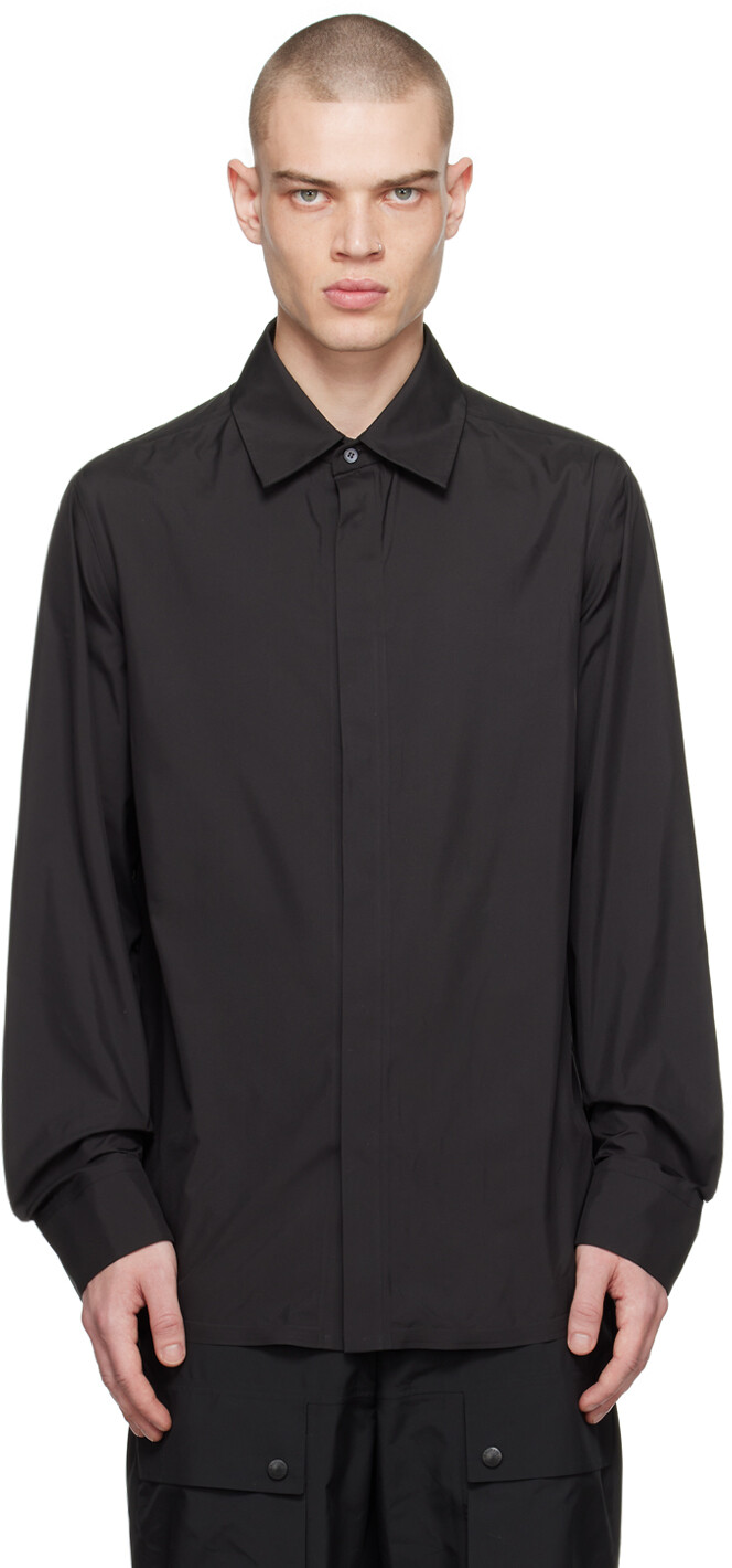 

Черная рубашка на пуговицах Balmain, цвет Black
