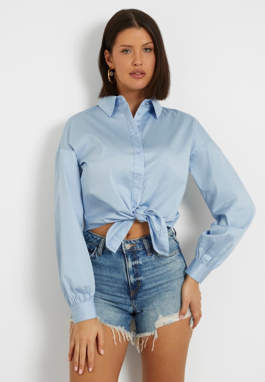 

Рубашка Guess, светло-синий