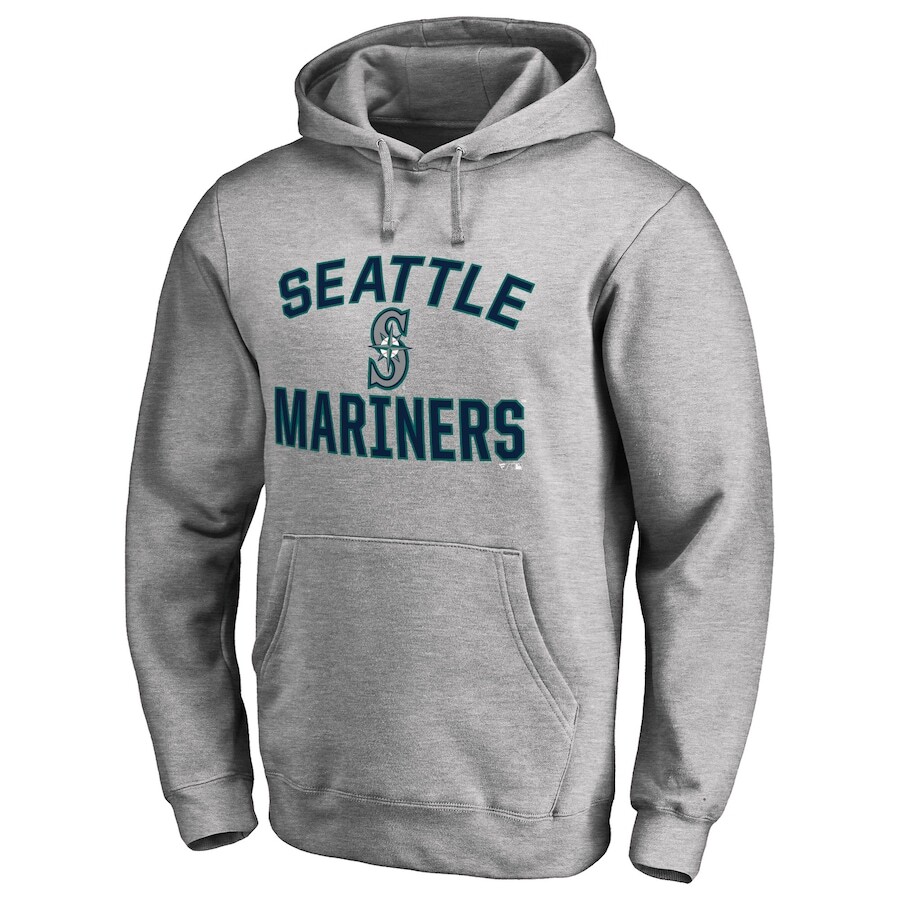 

Пуловер с капюшоном Fanatics Branded Seattle Mariners, пепельный