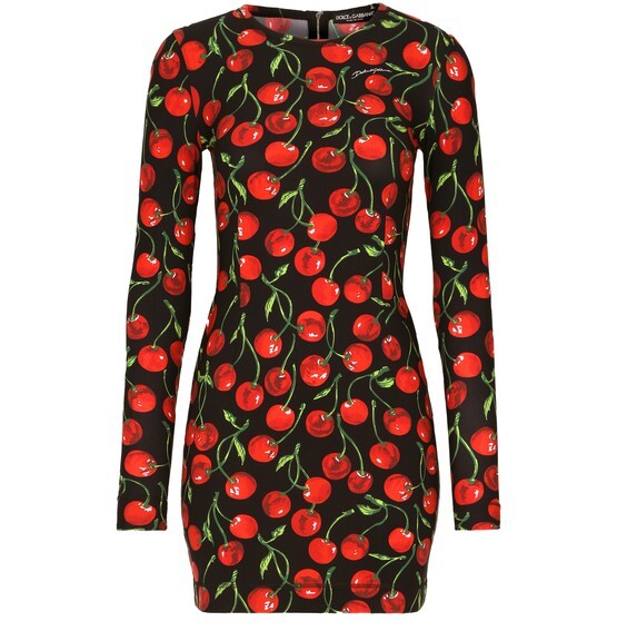 

Короткое трикотажное платье с длинными рукавами Dolce & Gabbana