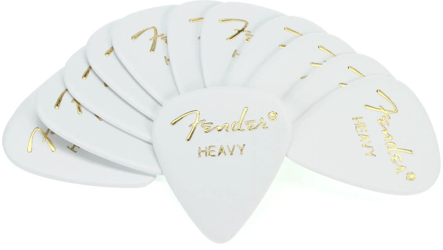 

Медиаторы Fender 351 Shape Classic из целлулоида — тяжелые белые, 12 шт.