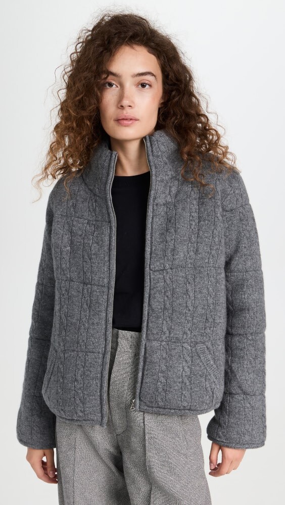 

Куртка Sablyn Cashmere Cable Knit Puffer