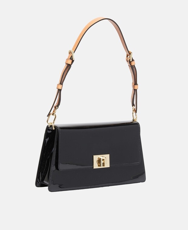 

Кожаная сумка-мессенджер Furla, черный