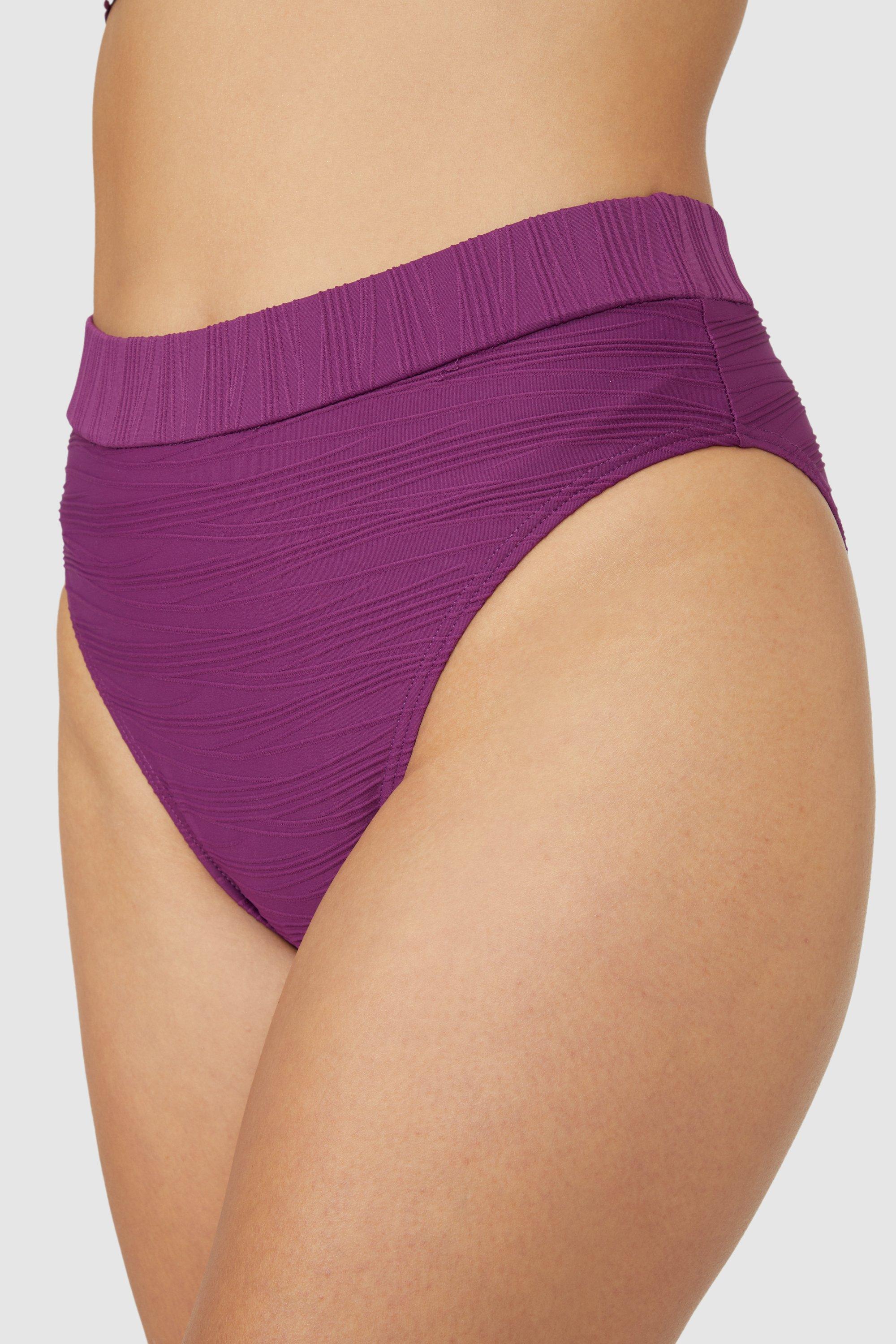цена Великолепные фактурные брюки бикини со средней талией Debenhams, фиолетовый
