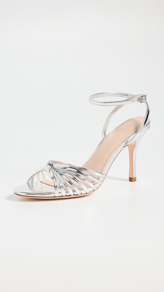 

Сандалии Loeffler Randall Ada Leather Knot High Heel, серебряный