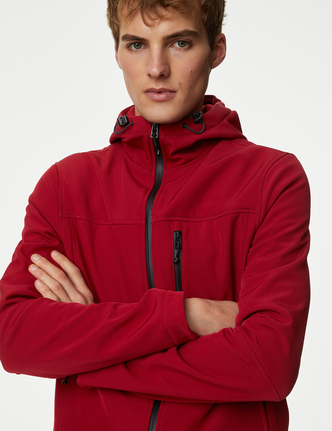 

Куртка Softshell с капюшоном и Stormwear Marks & Spencer, красный