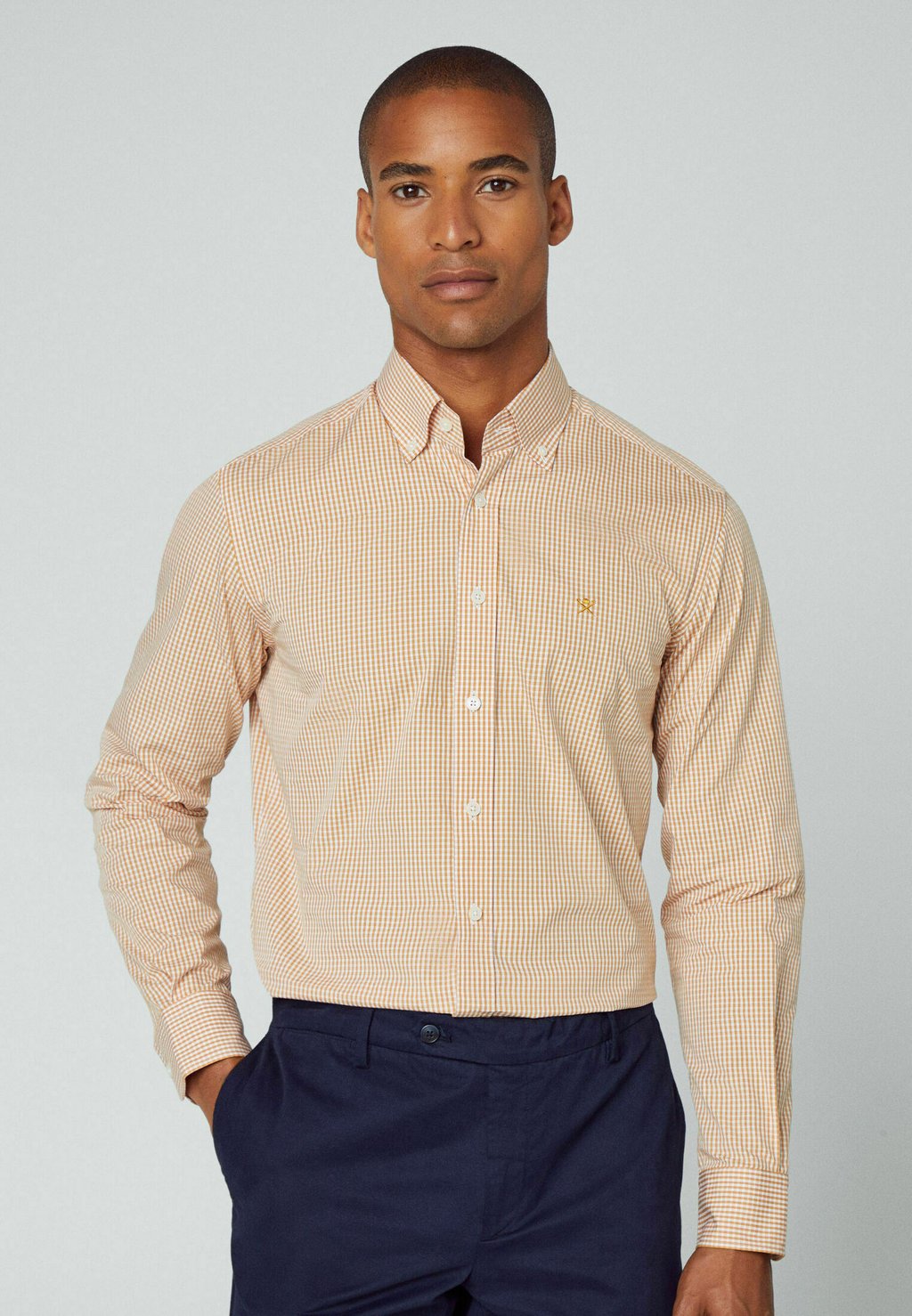 

Рубашка Essential Gingham Hackett London, цвет white yelow