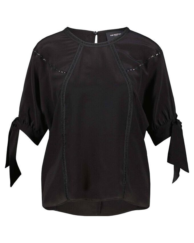 

Шелковая блузка The Kooples, черный
