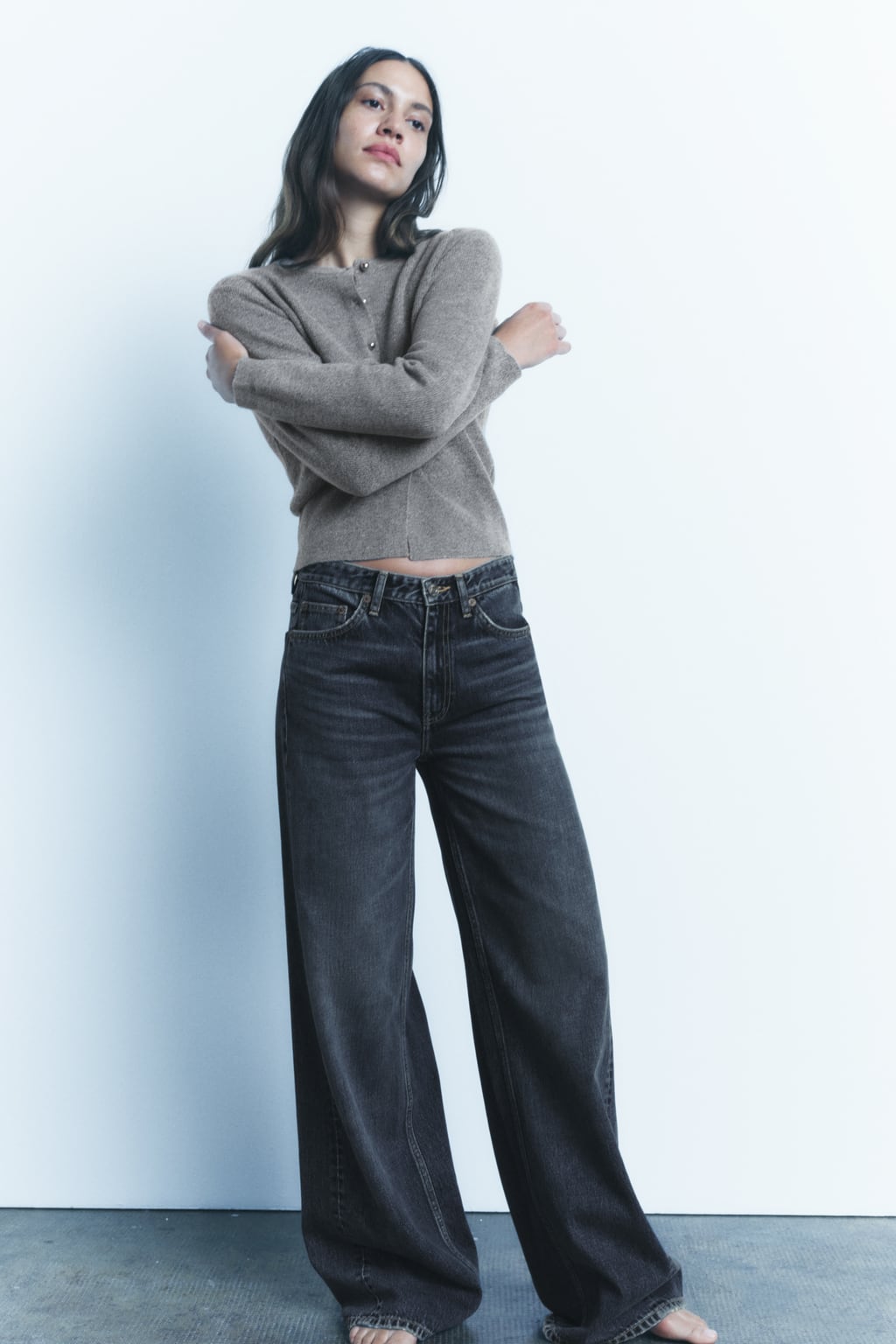 

Базовый кардиган ZARA, серый