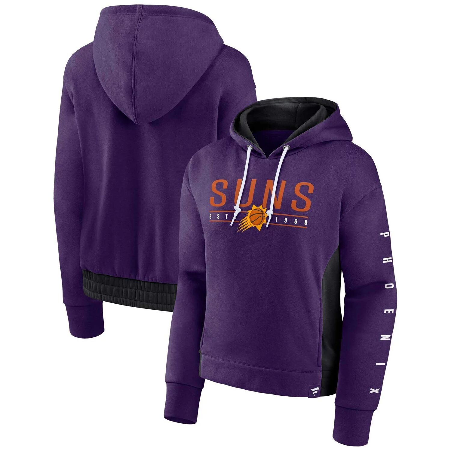 

Женский фиолетовый пуловер с капюшоном Fanatics Phoenix Suns Iconic Halftime Colorblock Fanatics