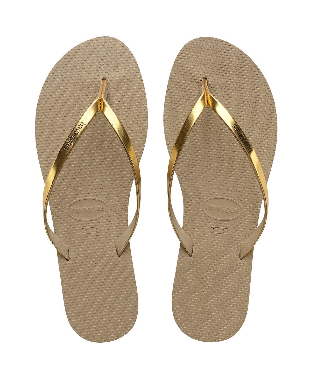 Женские сандалии You с металлизированным шлепанцами Havaianas golden sand hotel