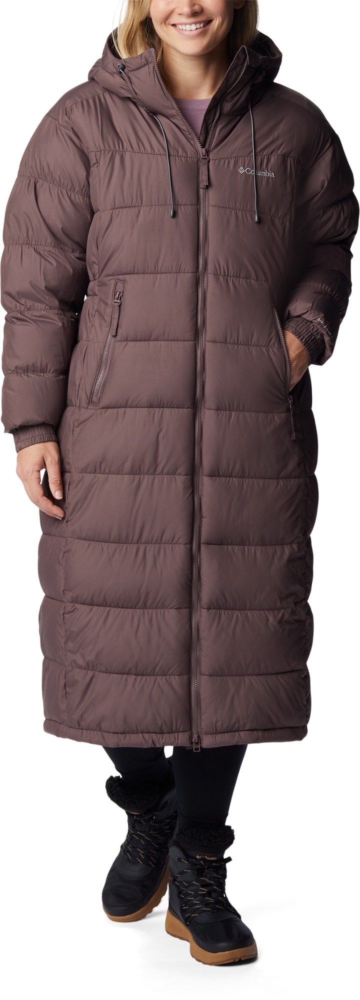 Утепленная длинная куртка Pike Lake II — женская Columbia, коричневый майка pike lake ii columbia темно синий