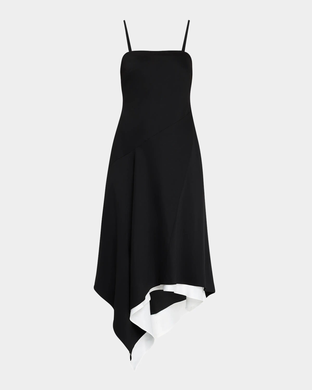 

Платье миди с шарфом и подолом Helmut Lang, цвет Blk